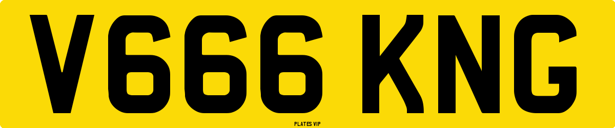 V666 KNG Number Plate