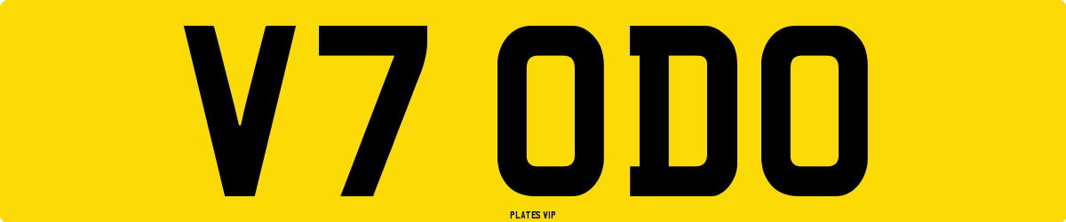 V7 ODO Number Plate