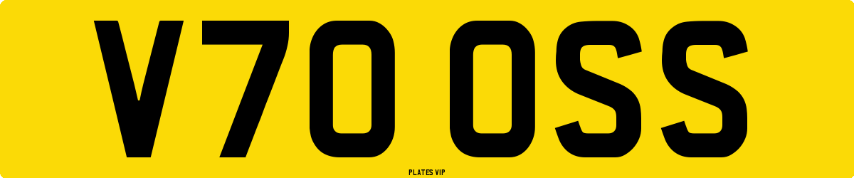 V70 OSS Number Plate