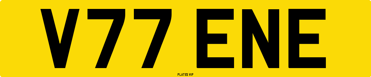 V77 ENE Number Plate