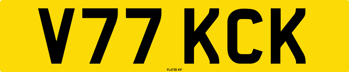 V77 KCK Number Plate