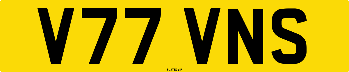 V77 VNS Number Plate