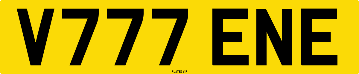V777 ENE Number Plate