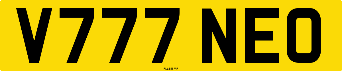 V777 NEO Number Plate