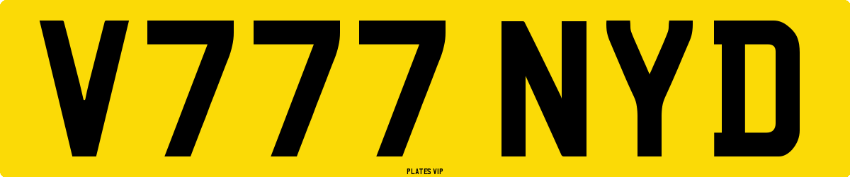 V777 NYD Number Plate
