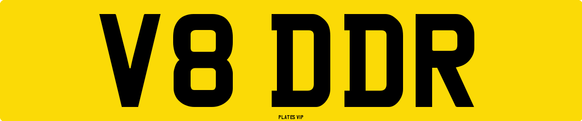 V8 DDR Number Plate