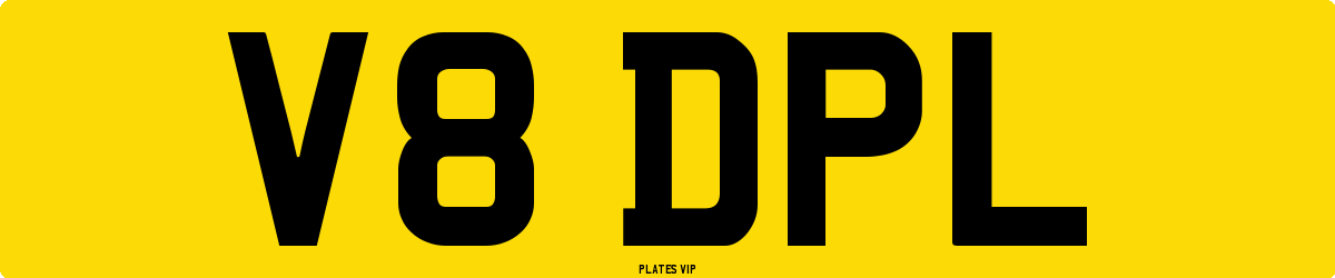 V8 DPL Number Plate