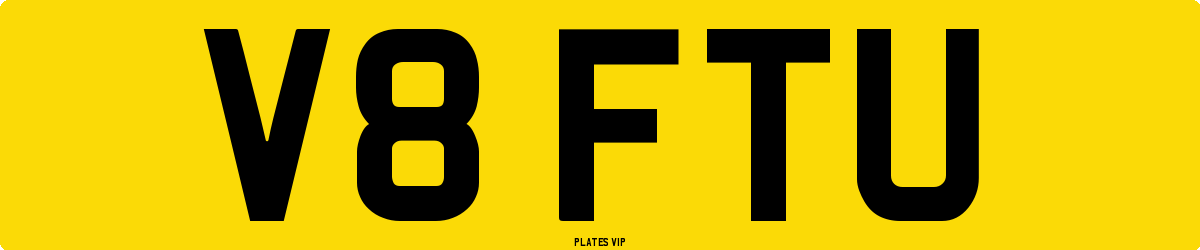 V8 FTU Number Plate
