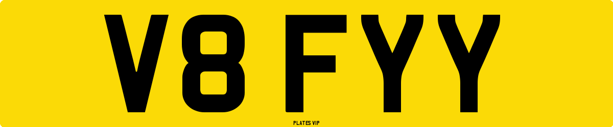 V8 FYY Number Plate