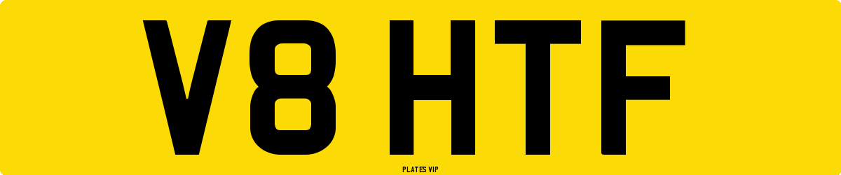 V8 HTF Number Plate