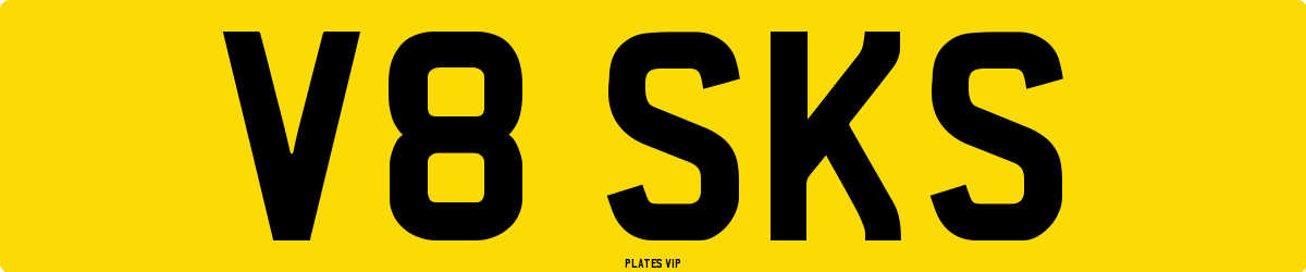 V8 SKS Number Plate