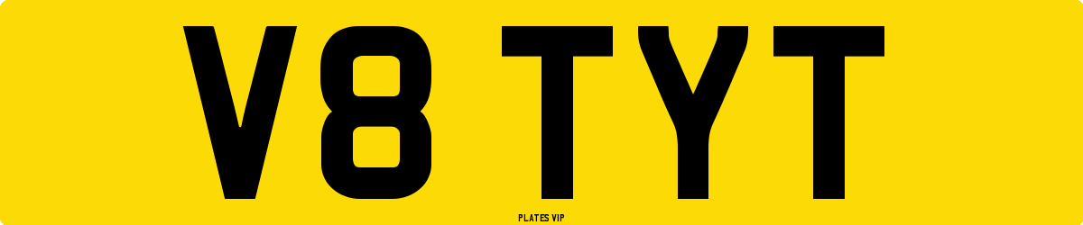 V8 TYT Number Plate