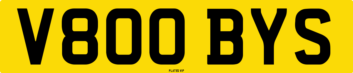 V800 BYS Number Plate