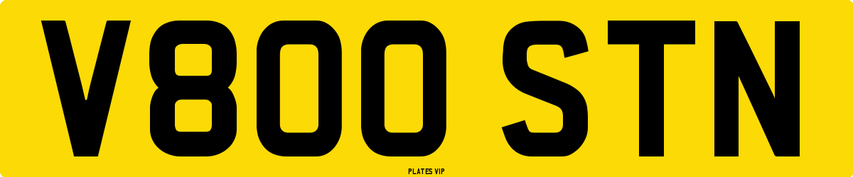 V800 STN Number Plate