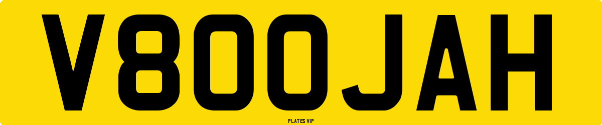 V800JAH Number Plate
