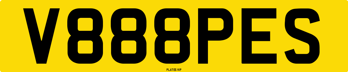 V888PES Number Plate