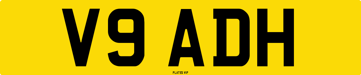 V9 ADH Number Plate