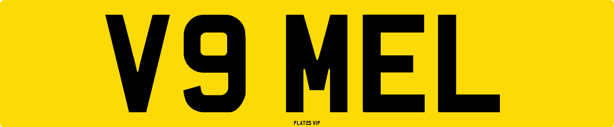 V9 MEL Number Plate