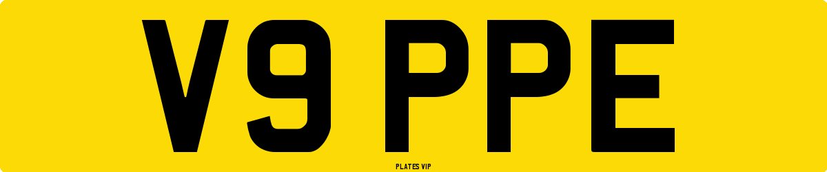 V9 PPE Number Plate
