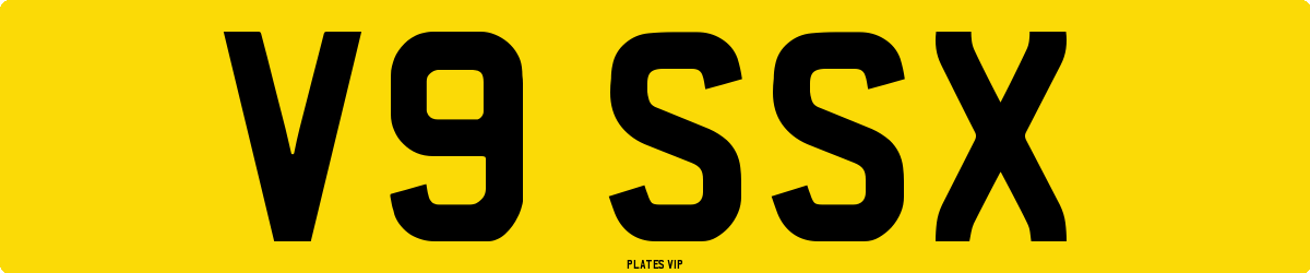 V9 SSX Number Plate