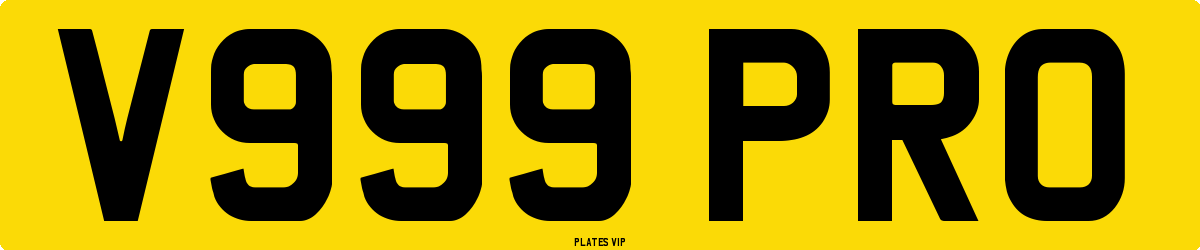 V999 PRO Number Plate