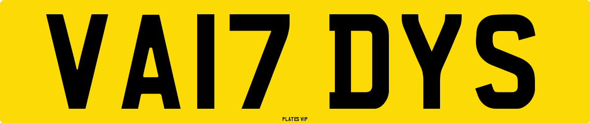 VA17 DYS Number Plate