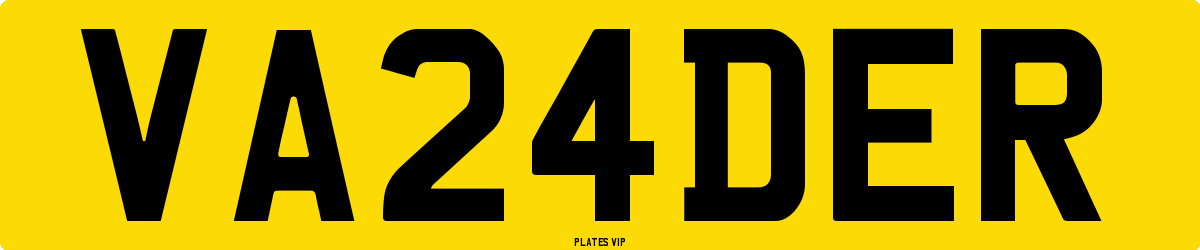 VA24DER Number Plate