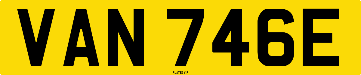VAN 746E Number Plate