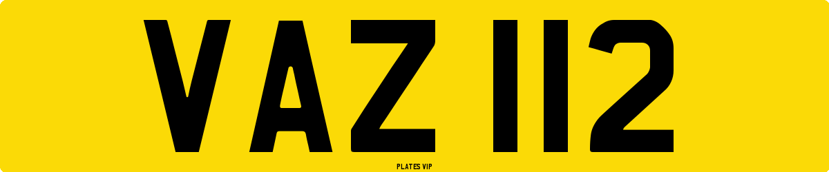 VAZ 112 Number Plate