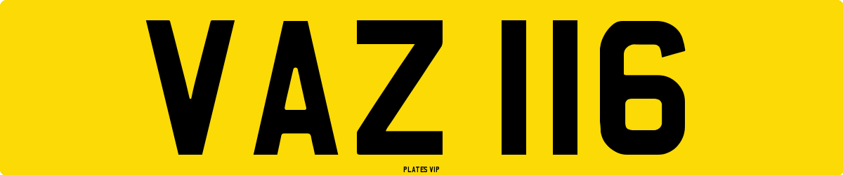 VAZ 116 Number Plate