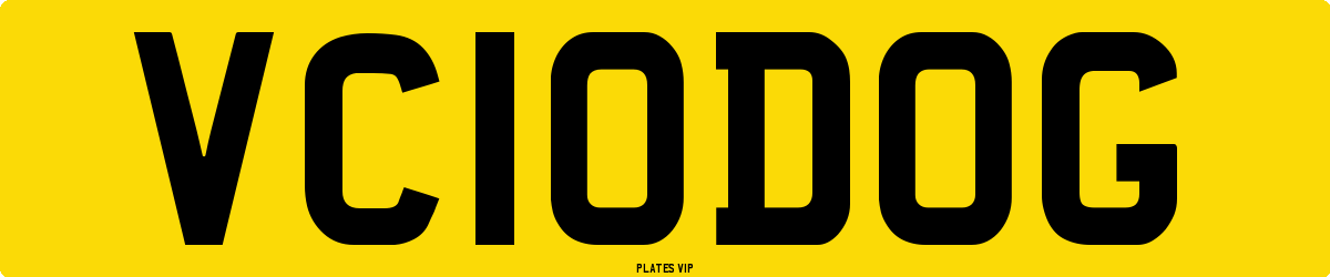 VC 10 DOG Number Plate
