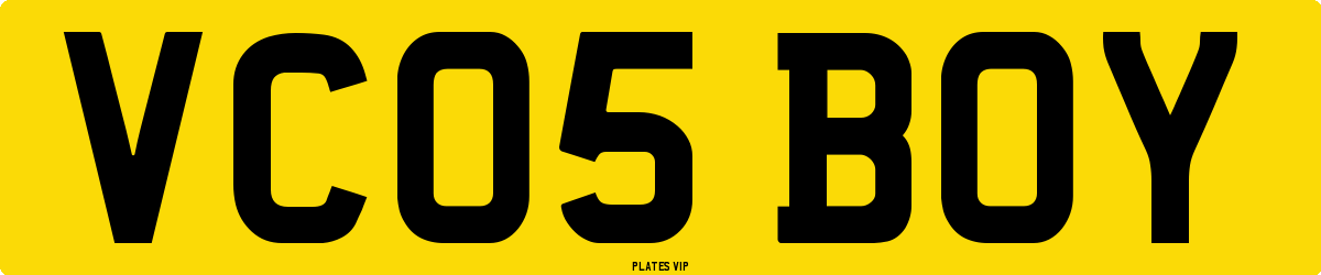 VC05 BOY Number Plate