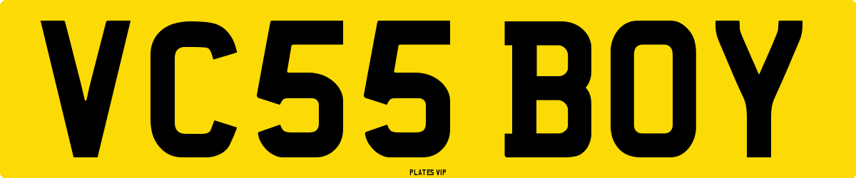 VC55 BOY Number Plate