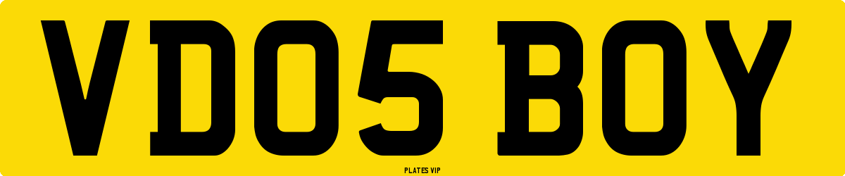 VD05 BOY Number Plate