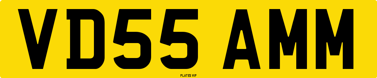 VD55 AMM Number Plate