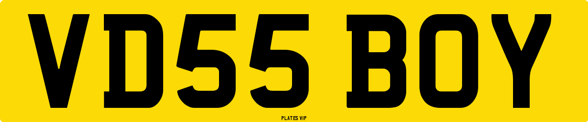 VD55 BOY Number Plate