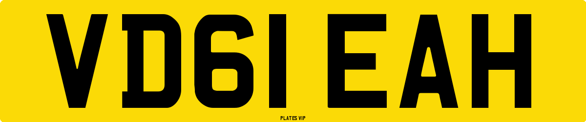 VD61 EAH Number Plate