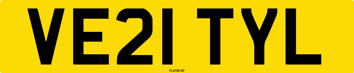 VE21 TYL Number Plate