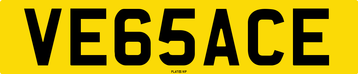 VE65ACE Number Plate
