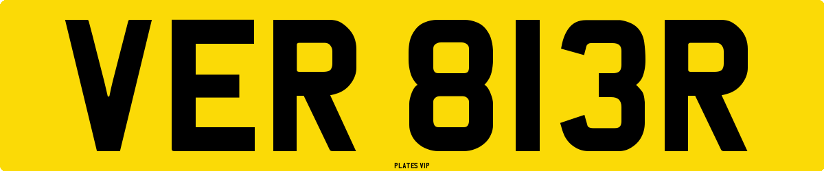 VER 813R Number Plate