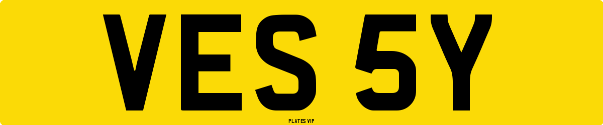 VES 5Y Number Plate