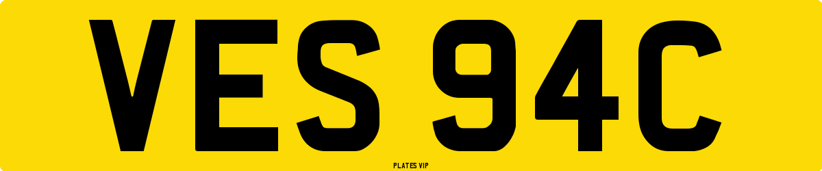 VES 94C Number Plate