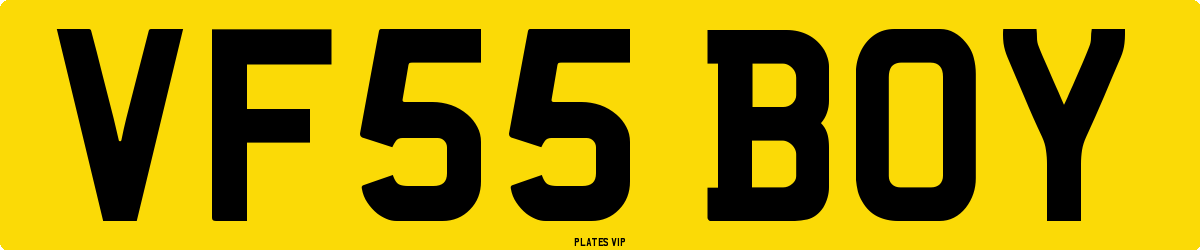 VF55 BOY Number Plate