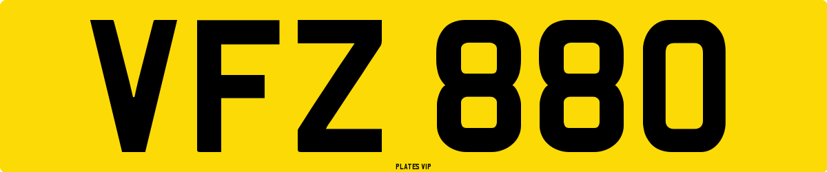VFZ 880 Number Plate