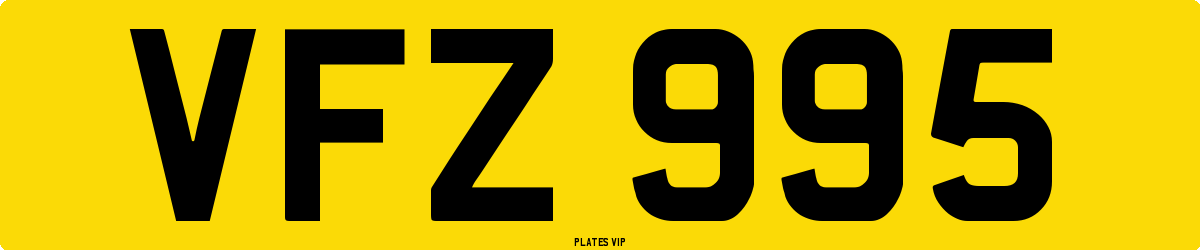VFZ 995 Number Plate
