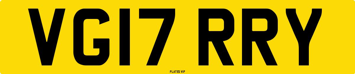 VG17 RRY Number Plate