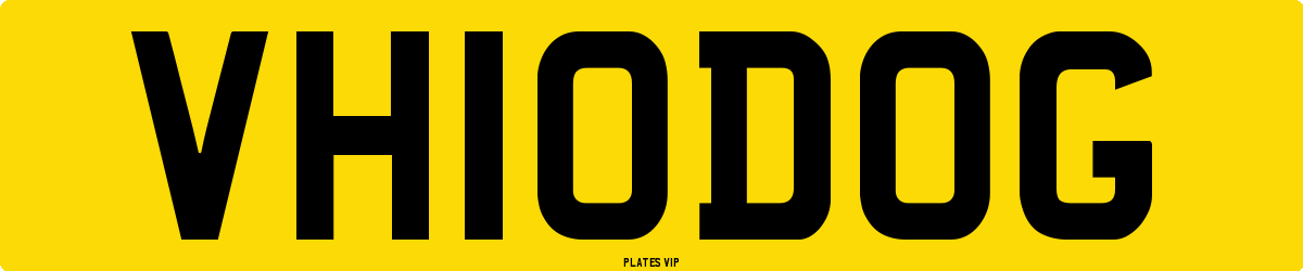 VH 10 DOG Number Plate