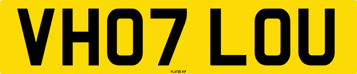 VH07 LOU Number Plate