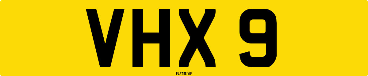 VHX 9 Number Plate