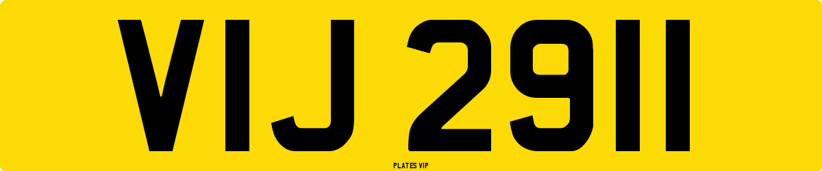VIJ 2911 Number Plate